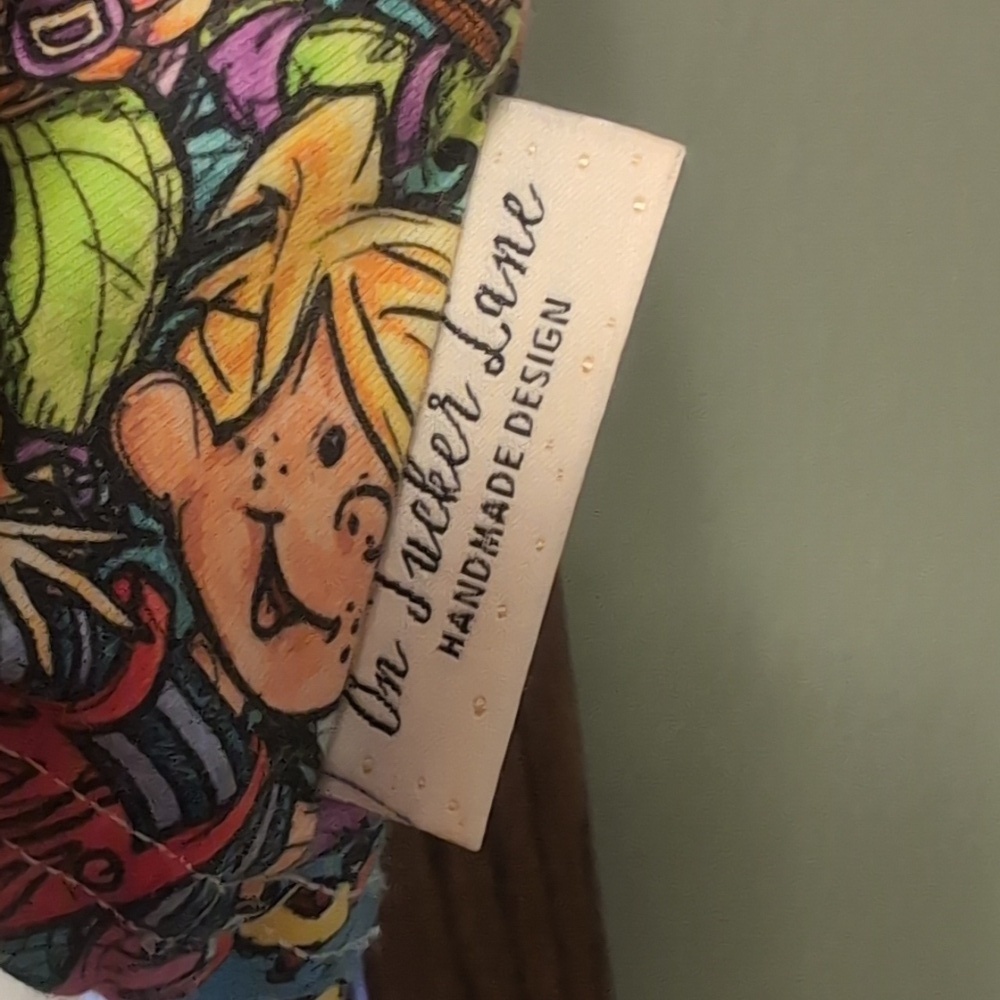 Colorful Cartoon Print Short Sleeve Dress - Picture 2 of 5